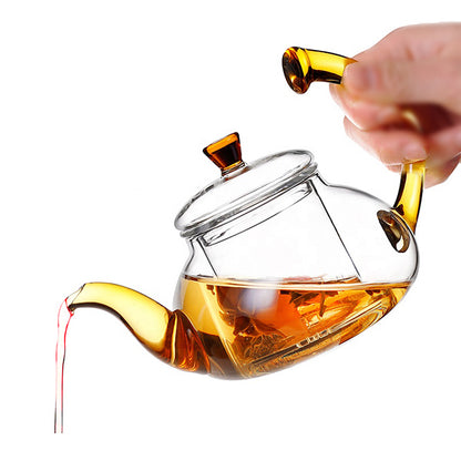 600 ml borosilicate tea pot with glass filter infuser