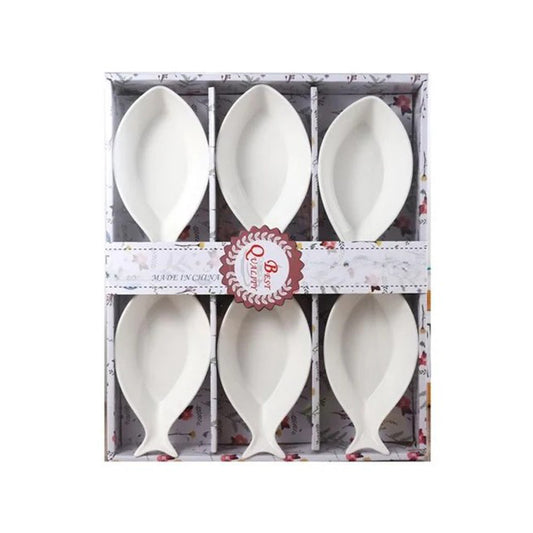 6 pcs fish shape porcelain serving bowl set - Cash on Delivery Lebanon