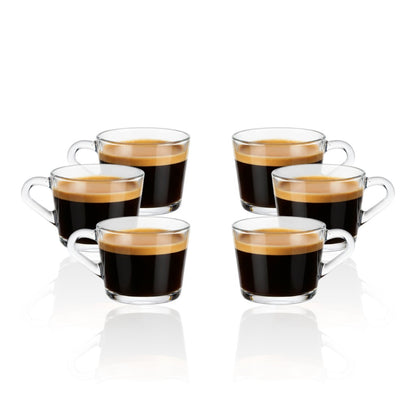 6pcs set porto 90ml glass espresso coffee cups