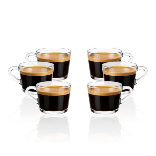 6pcs set porto 90ml glass espresso coffee cups