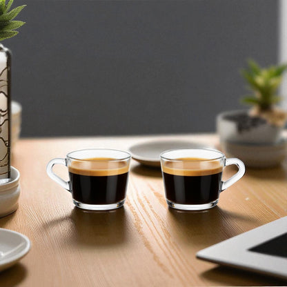 6pcs set porto 90ml glass espresso coffee cups