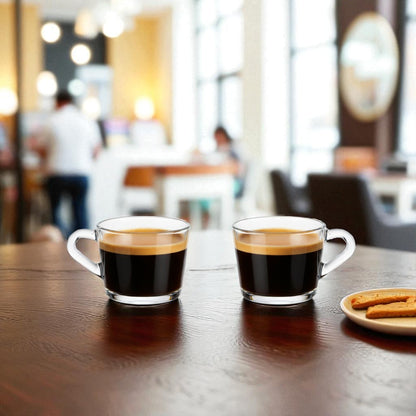 6pcs set porto 90ml glass espresso coffee cups