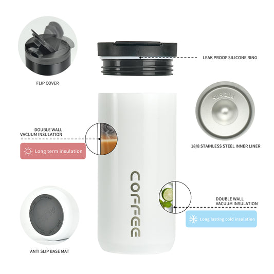 Fashionable double wall stainless steel vacuum insulated travel mug