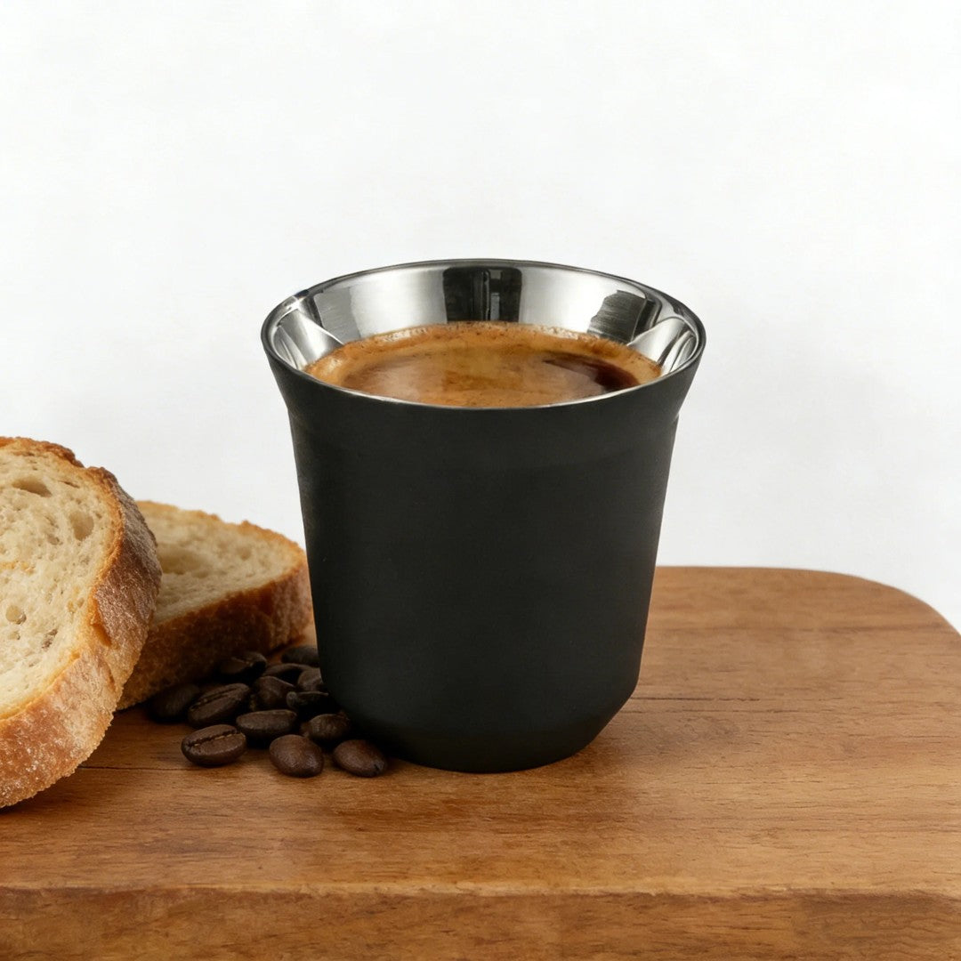80 ml Double wall stainless steel espresso coffee cup
