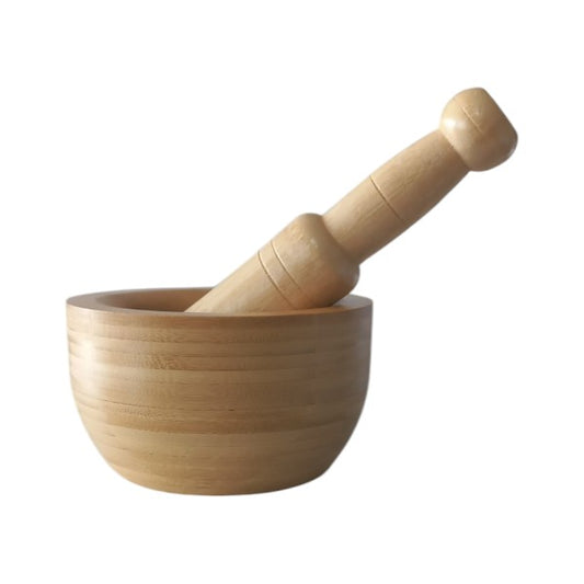 Natural Bamboo Motar & pestle