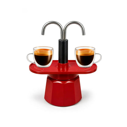 Aluminum Dual espresso Moka pot coffee stovetop maker 100ml