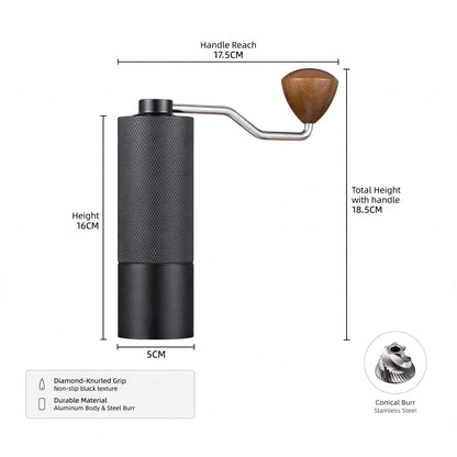 Heavy duty Manual coffee grinder Aluminum alloy