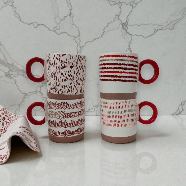4pcs Modern ceramic mug gift set