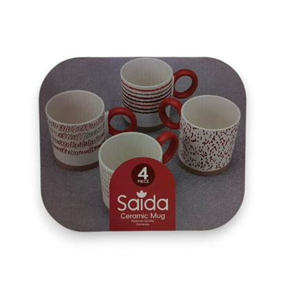 4pcs Modern ceramic mug gift set