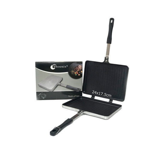 24cm Double grill pan aluminum with non stick coating