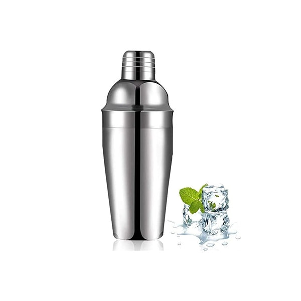 Stainelss steel cocktail shaker with strainer