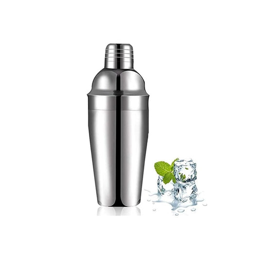 Stainelss steel cocktail shaker with strainer