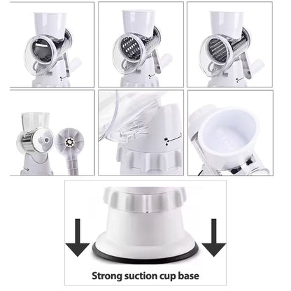 Multi-Functional Drum Rotary Vegetable Cutter Grater & Slicer