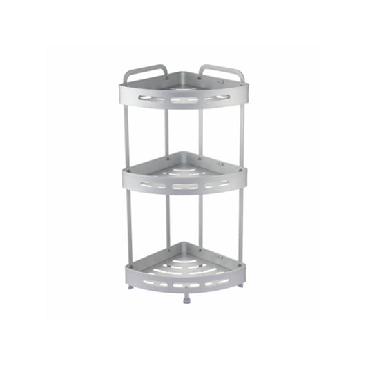 3-Tiers aluminum bathroom corner rack