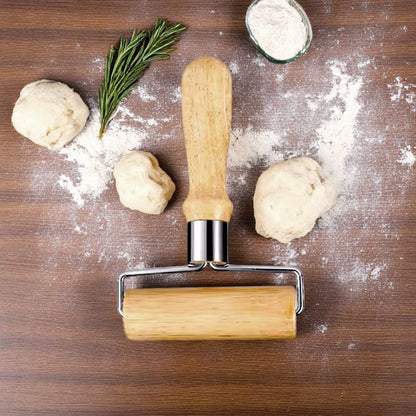 Bamboo rolling pin with handle