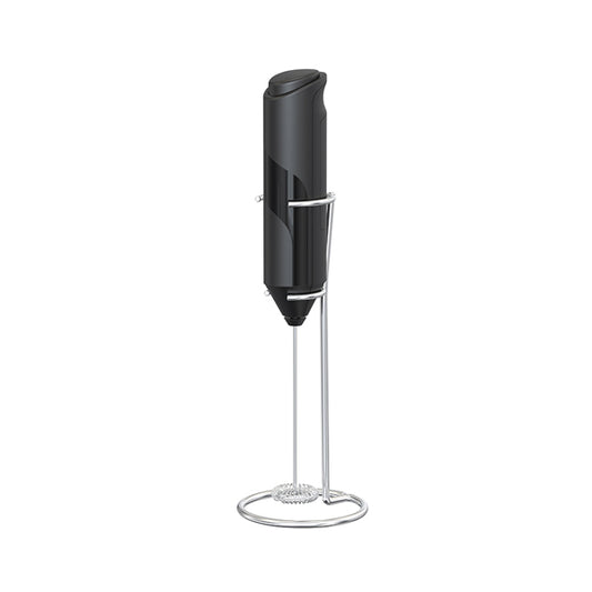 Stainless Steel Coffee Mixer Stirrer Handheld Milk frother with stand -Battery Operated