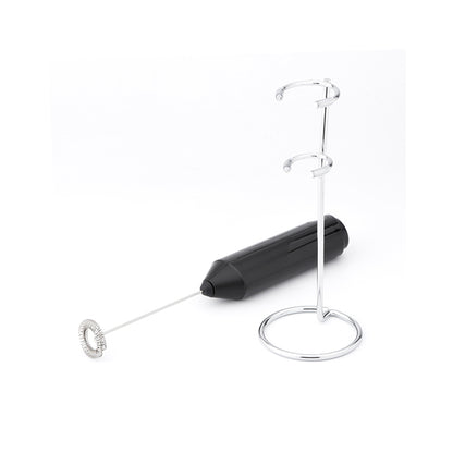 Stainless Steel Coffee Mixer Stirrer Handheld Milk frother with stand -Battery Operated