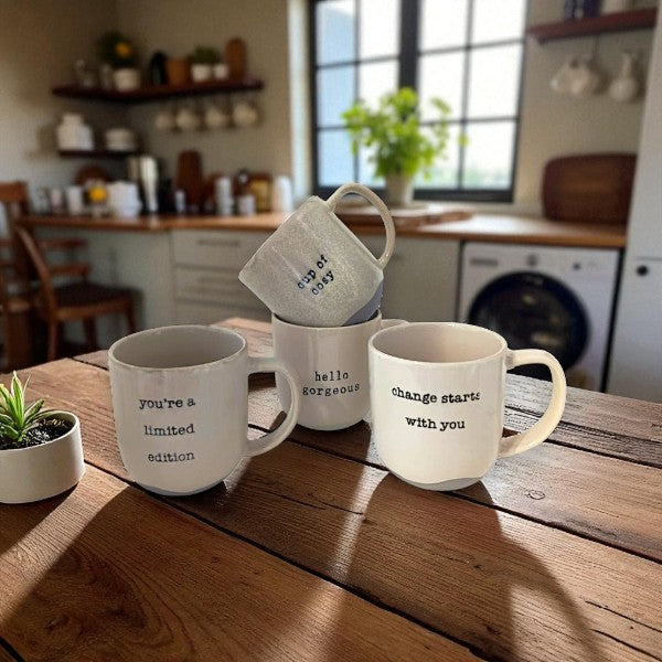 4pcs porcelain mugs in gift box set