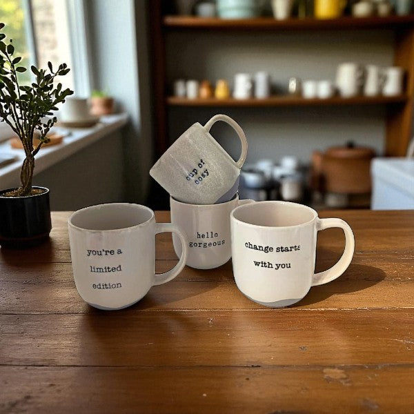 4pcs porcelain mugs in gift box set