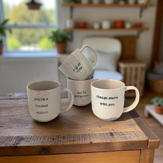 4pcs porcelain mugs in gift box set