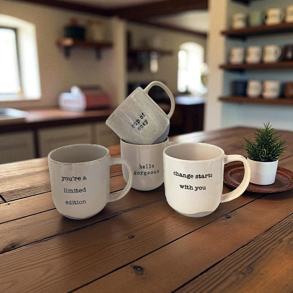 4pcs porcelain mugs in gift box set