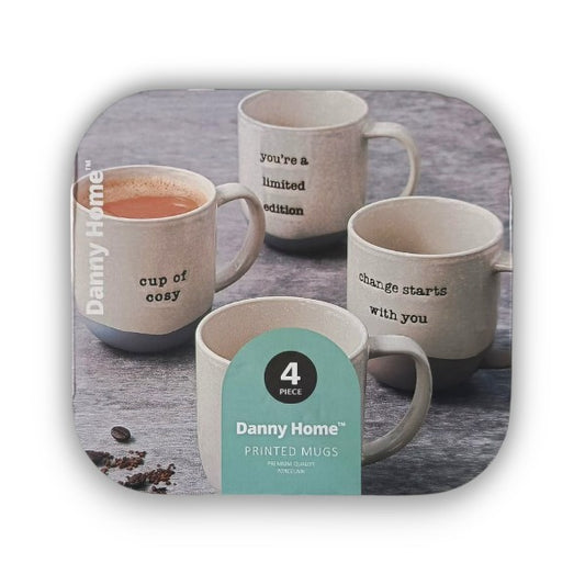 4pcs porcelain mugs in gift box set