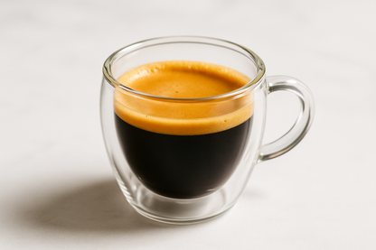 double wall clear glass espresso shot