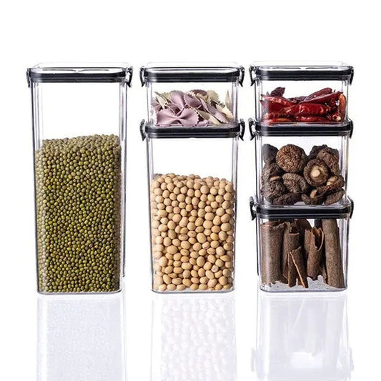 6 pcs plastic fresh storage box set