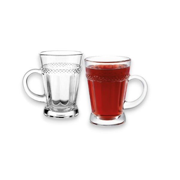 Elegant 170ml glass round base tea cup 6pcs set