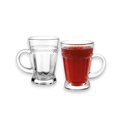 Elegant 170ml glass round base tea cup 6pcs set