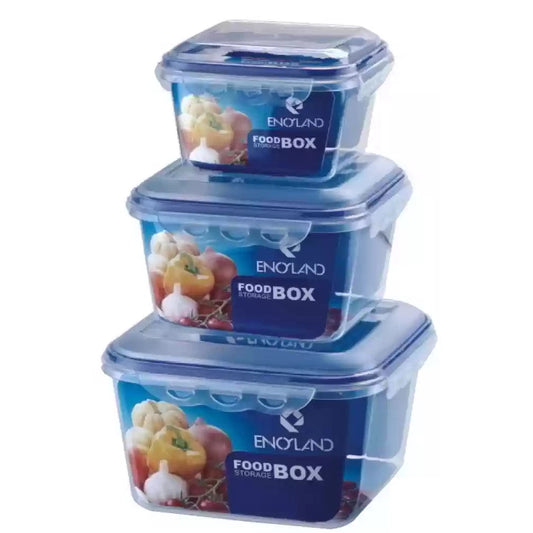 3 pcs square Airtight plastic food storage containers