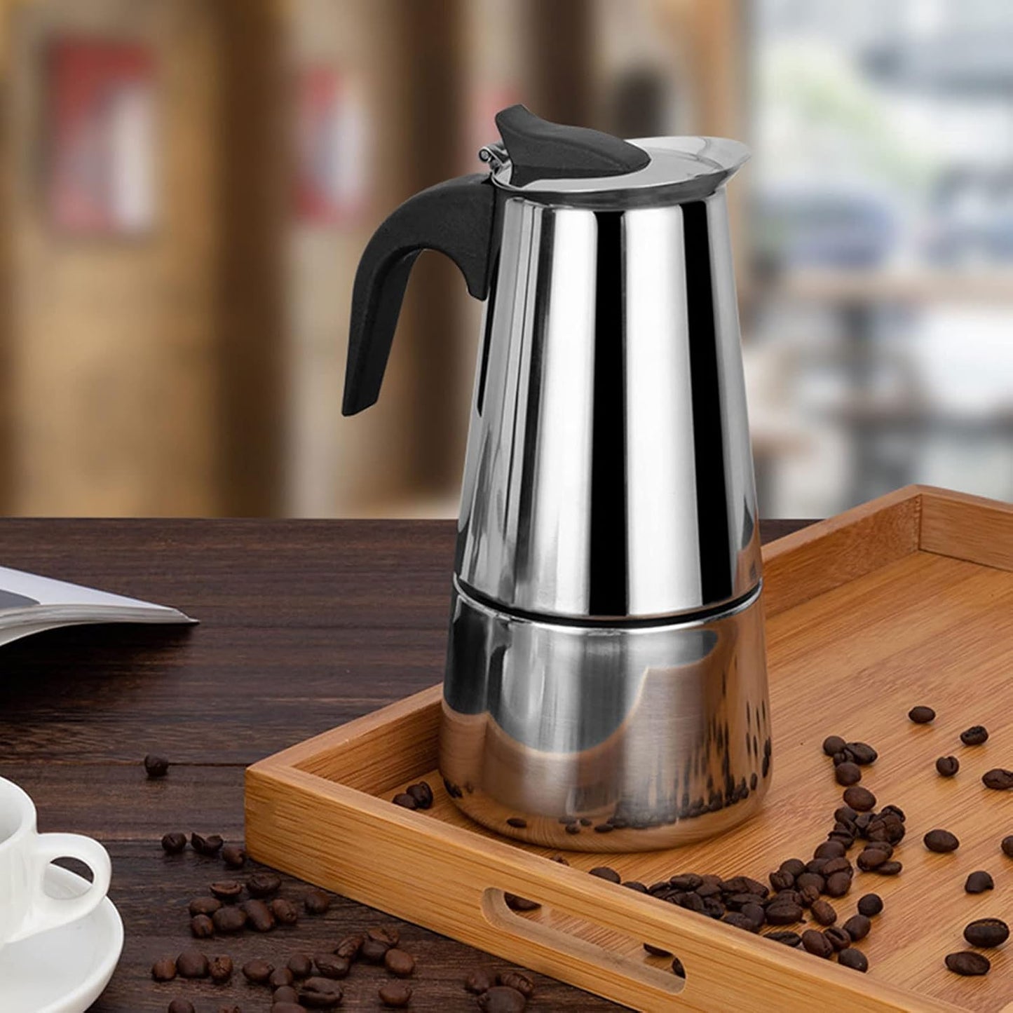 Stainless Steel Moka coffee pot stovetop espresso maker