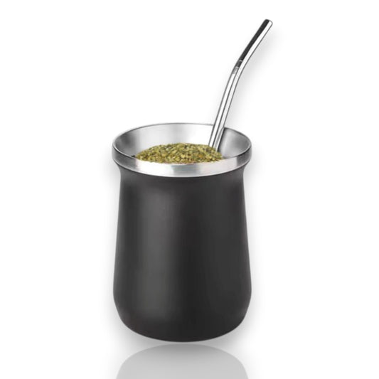 160 ml yerba mate colored double wall stainless steel + straw