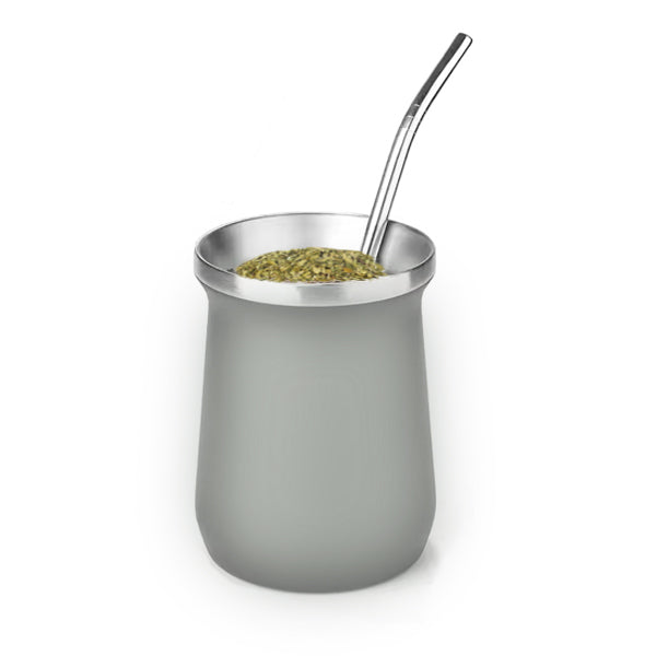 yerba mate colored double wall stainless steel + straw