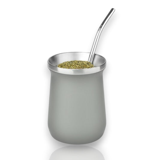 160 ml yerba mate colored double wall stainless steel + straw