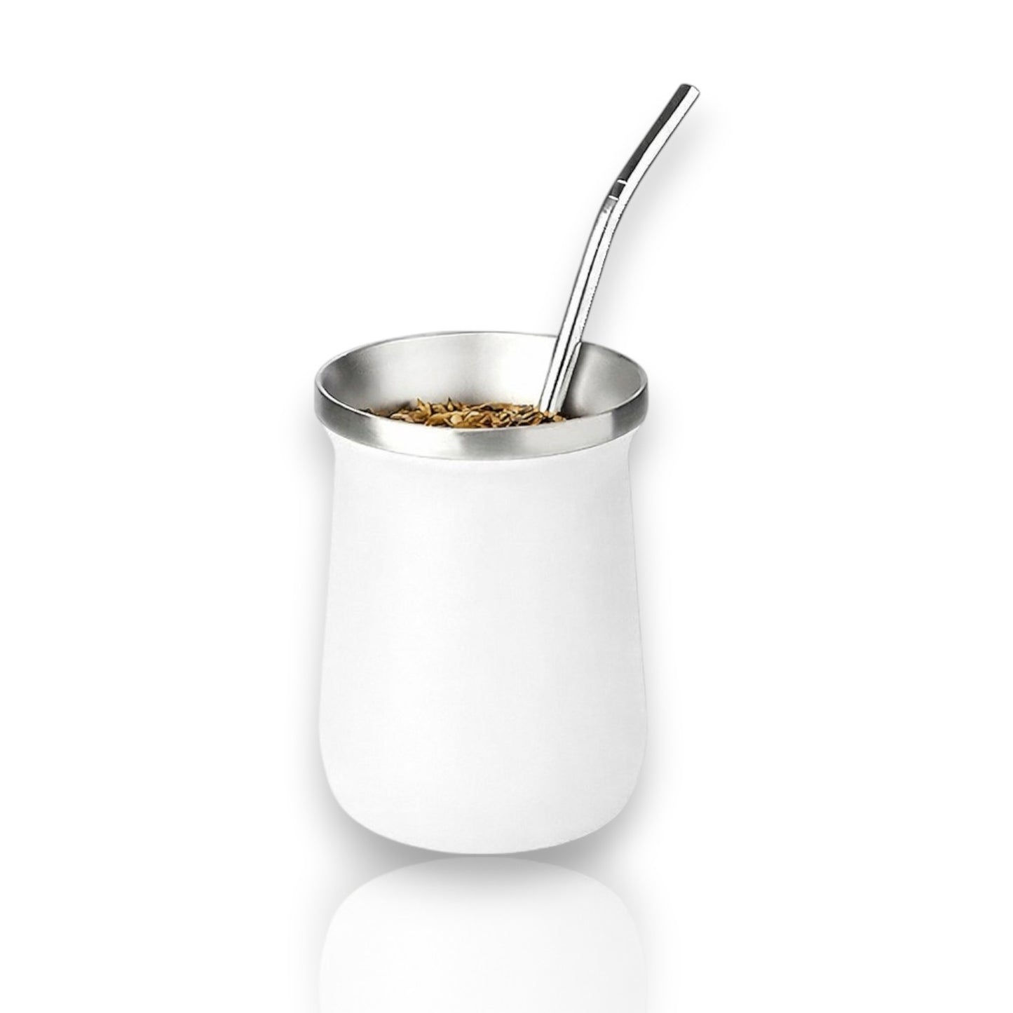 160 ml yerba mate colored double wall stainless steel + straw