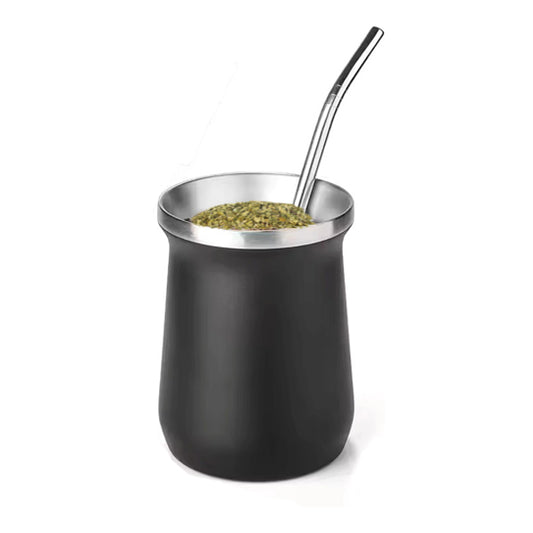 160 ml yerba mate colored double wall stainless steel + straw
